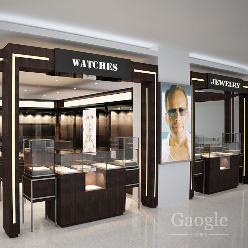 Cosmetics store display cases